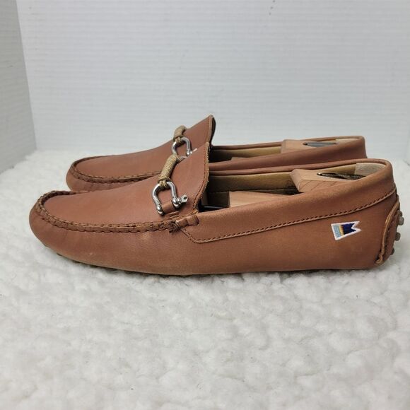 Riomar The Halyard Deck Driver Watherman Men's Loafers Size 8.5 Brown Leather - Picture 3 of 11